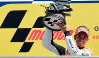 Casey Stoner raced to victory in the Indianapolis